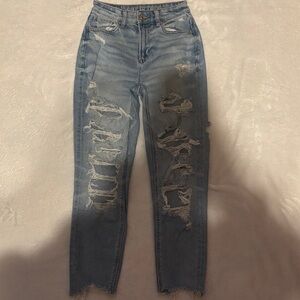 American Eagle Outfitters Ripped Light Blue Jeans